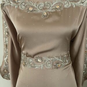 Sophisticated Embellished Long Sleeve Dress